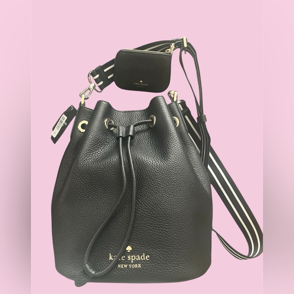 Kate Spade New York Rosie Leather Bucket Bag with Pouch